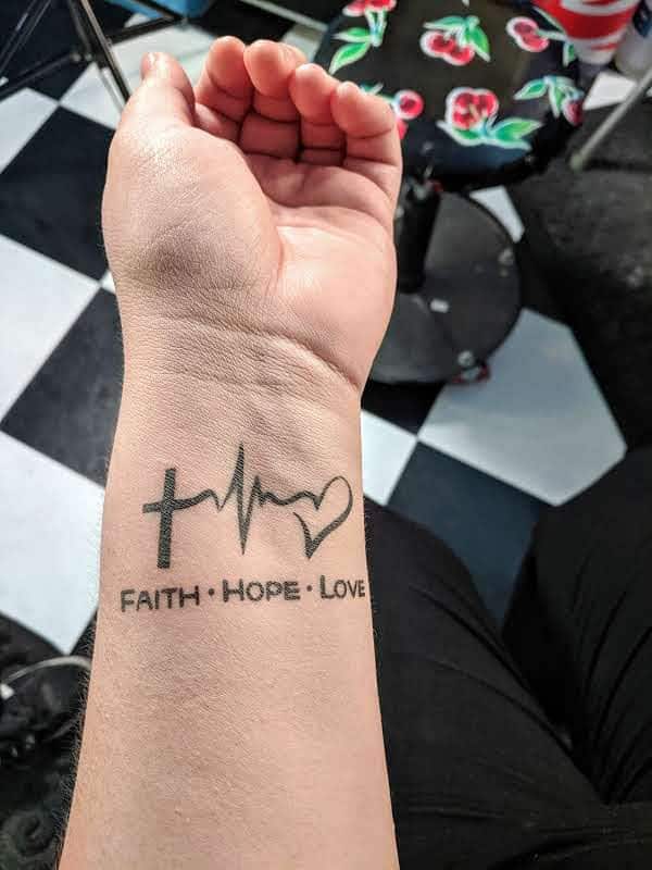 Hope Breast Cancer Tattoo On Wrist By Benita