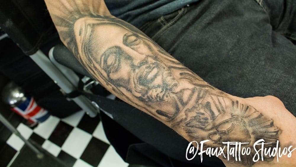 Tat Bar - Jesus Half Sleeve