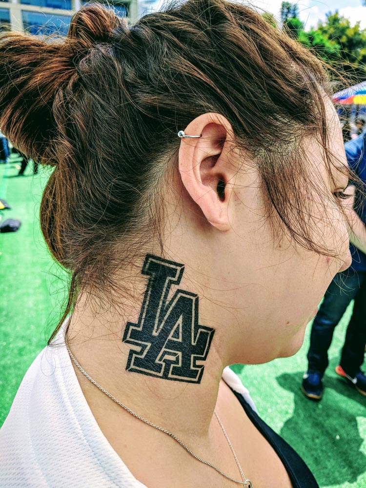 Tattoo uploaded by Joe  LA Dodgers Tattoo via IG   angelsanddemonstattoo MLB Playoffs Baseball BaseballTattoo dodgers   Tattoodo
