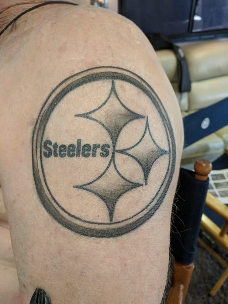 Pittsburgh steelers tattoo from route 60 Robinson pa in Pittsburgh  Steelers  tattoos Arm tattoos for guys Tattoos